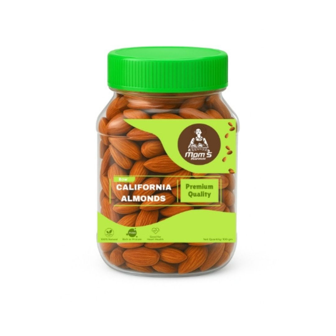 MOM’S HARVEST Raw California Almonds 100g Jar