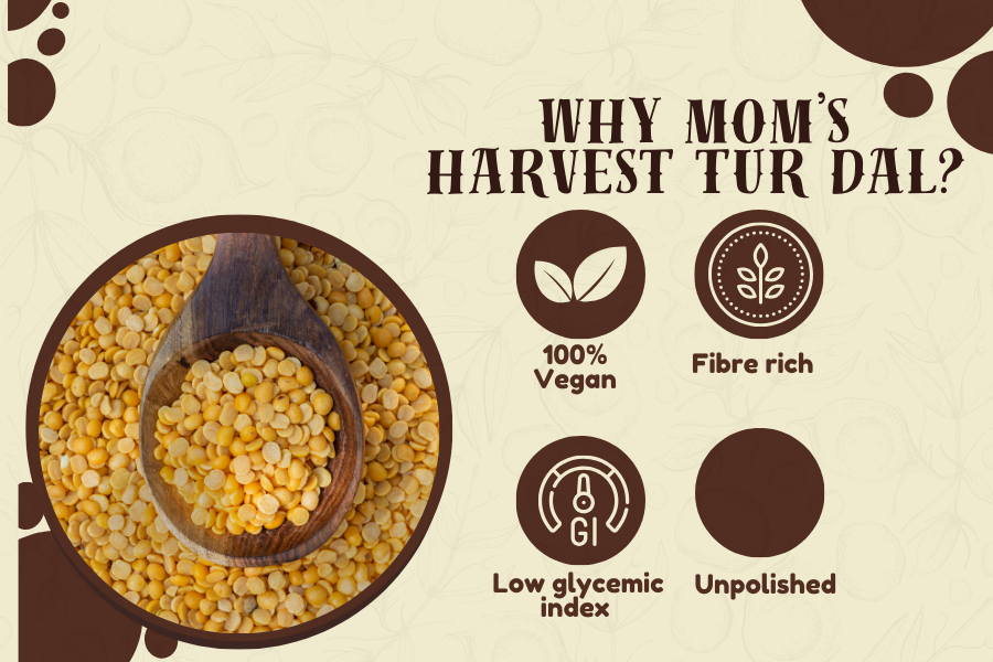 Thumbnail: MOM'S HARVEST White Sorghum Millet Flour 200g + Organic Tur Dal 900g