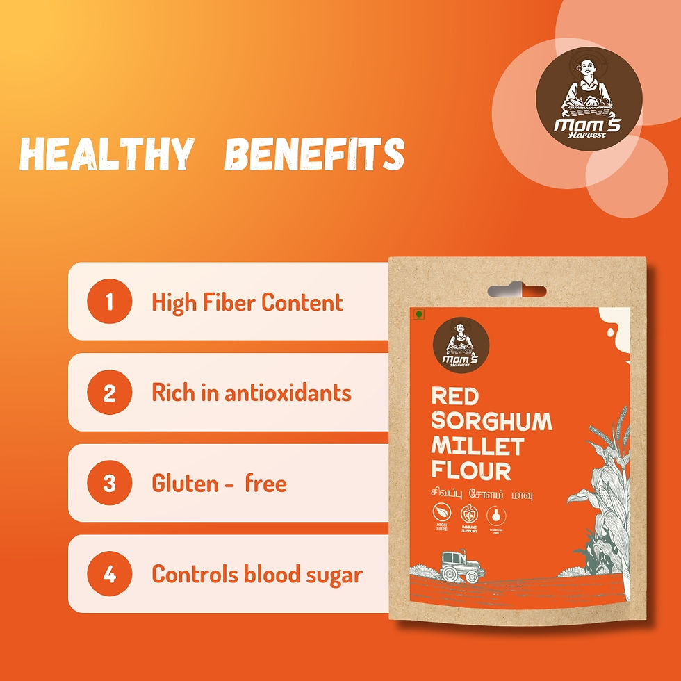 Thumbnail: MOM'S HARVEST Finger Millet Flour + Red Sorghum Millet Flour Each 200g