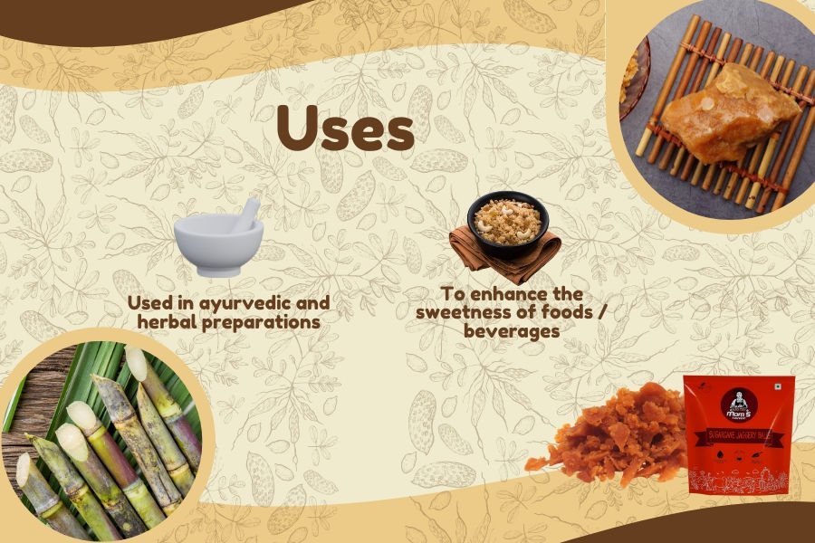 Thumbnail: MOM'S HARVEST Palm Jaggery Syrup Karupatti Pagu 250ml and Jaggery Balls (400gms)