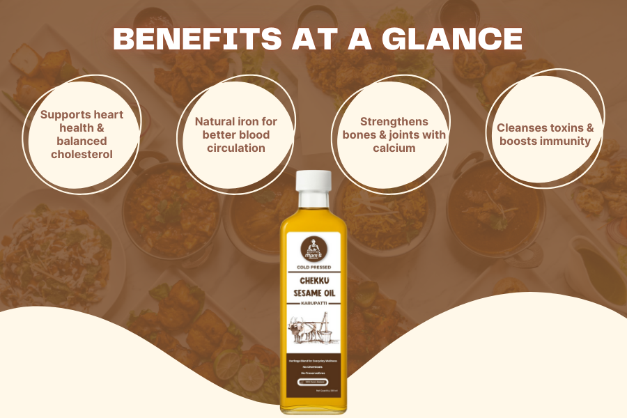 Thumbnail: MOM’S HARVEST Sesame Oil with Karupatti 250ml + 500ml Combo (Twin Pack)