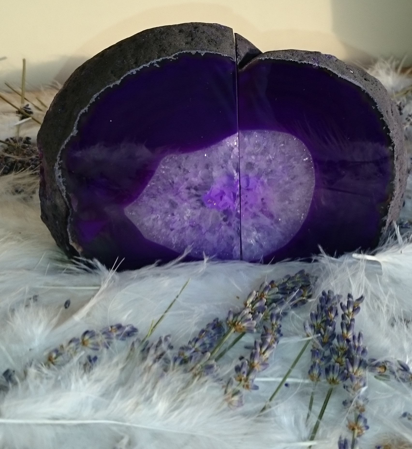 Agate Purple Book Ends 1