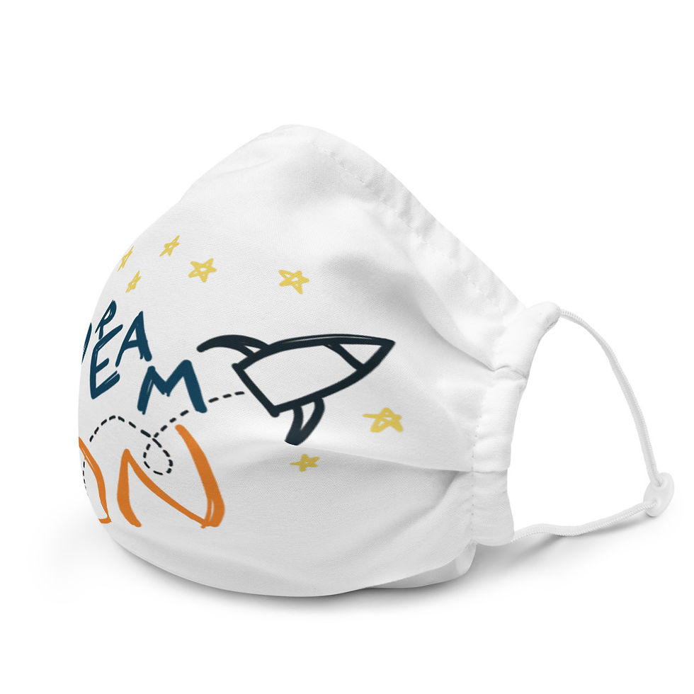 Thumbnail: Dream On White Premium Face Mask