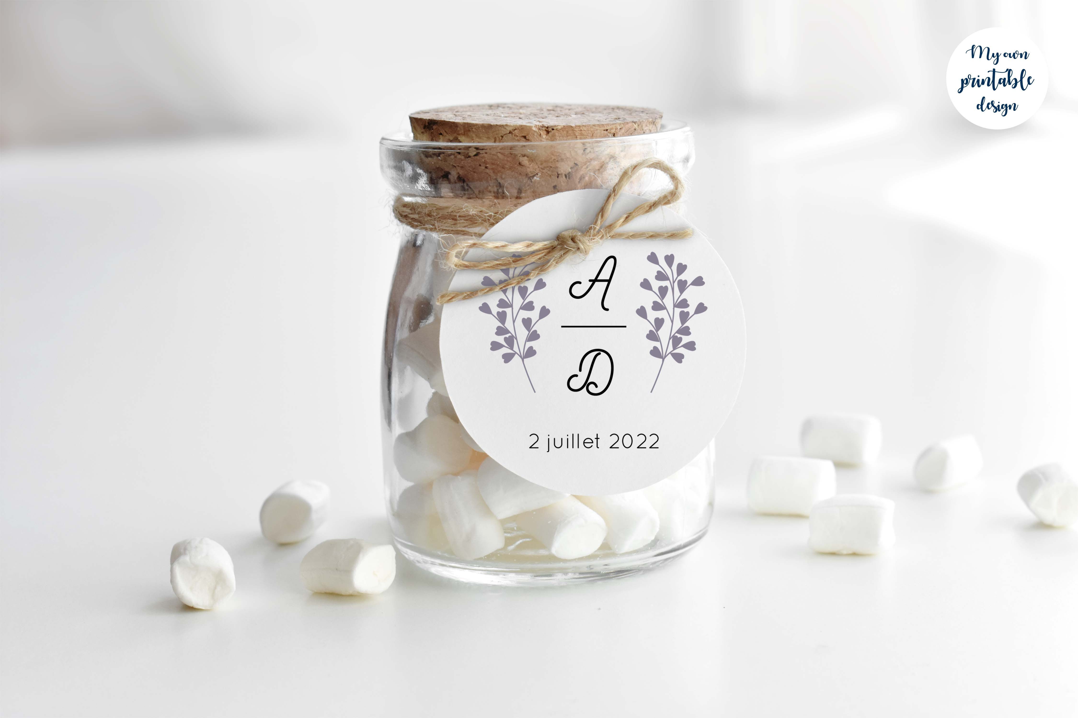 Logo et étiquette mariage - Collection éternité - Fichier numérique