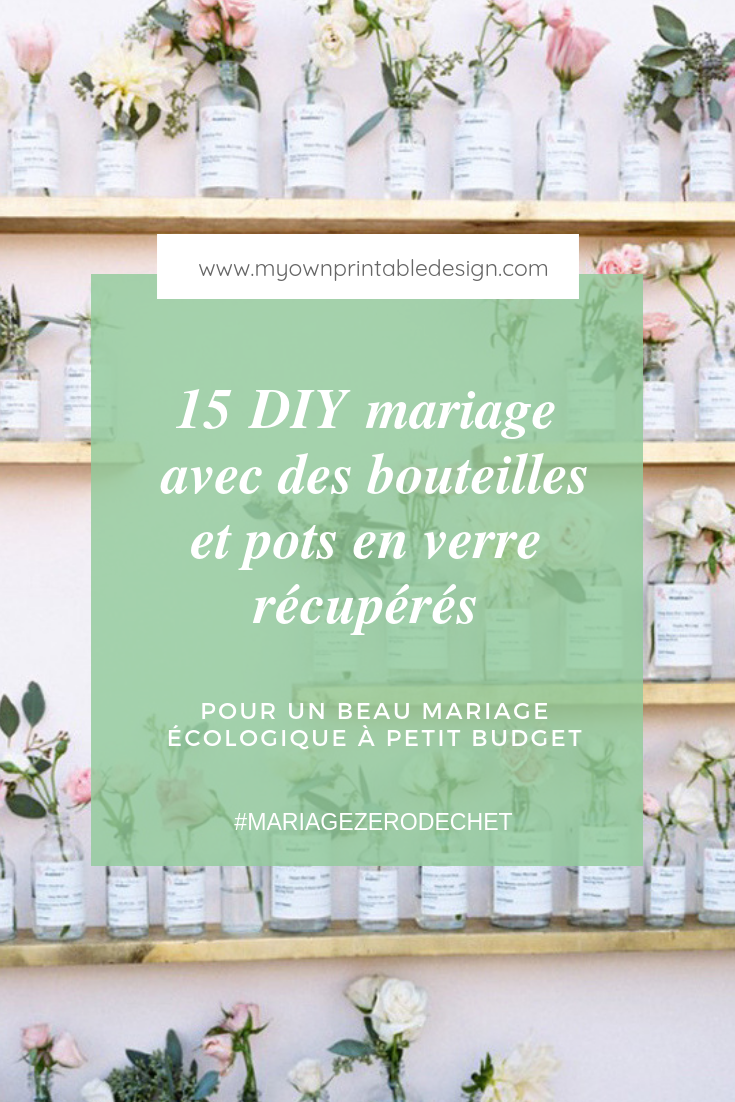 15 DIY simples avec des pots en verre pour une décoration de mariage green pour un beau mariage écologique à petit budget. Si vous êtes du genre à ne rien jeter et à conserver précieusement bouteilles en verre et pots de confiture, vous avez sans le savoir une bonne base pour réaliser vous-même votre décoration de mariage ! Nous allons aujourd'hui explorer 15 DIY, dénichés sur Pinterest, pour réutiliser et détourner des pots en verre, et créer l'ambiance du jour J. #décorationmariage #mariage