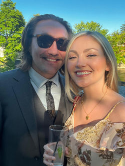 Having a blast at Chris and Mollie's wedding!