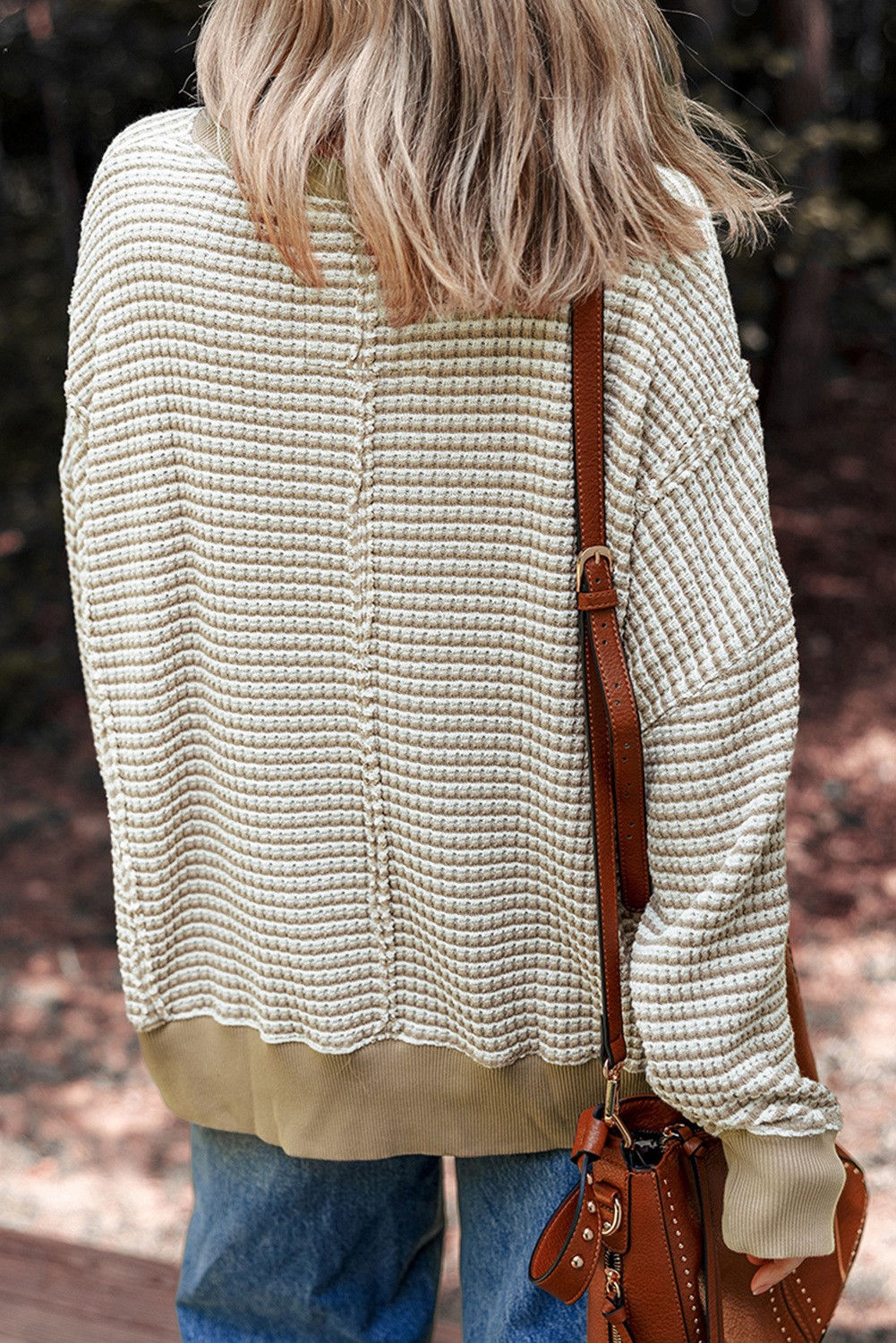 Knit Ribbed Trim Top