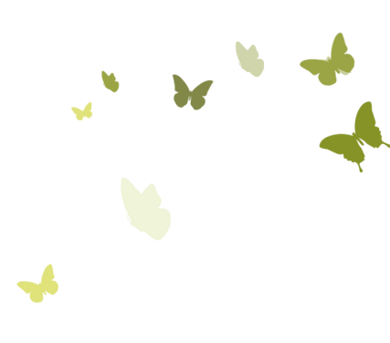 Schmetterlinge aus dem Logo