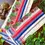 Thumbnail: Blue & Red Floral Creeper Designer Cotton Setmundu Close-up  View