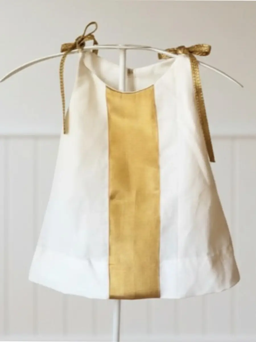 Frock 6 month Kid - 6Month Girl Kid Readymade Kasavu Dress Full View