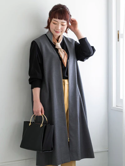 CocoChic Plus Size Japan Autumn2024 grey vest