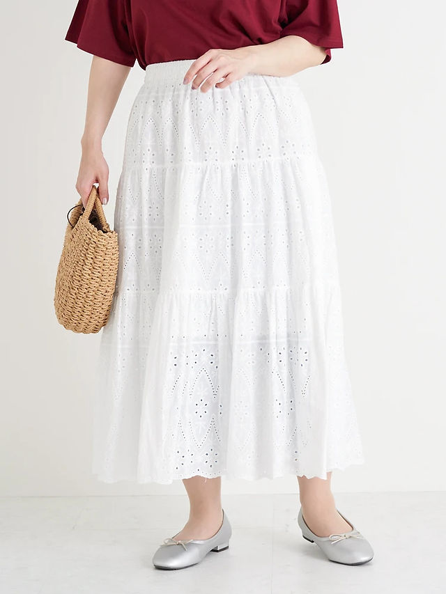 Embroidered skirt from Re-J Japan Plus Size fashion for summer 2025