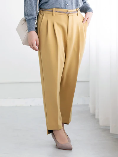 CocoChic Plus Size Japan Autumn2024 mustard pants