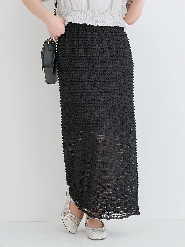 Tiered Lace Narrow Skirt from Re-J Japan Plus Size fashion for summer 2025