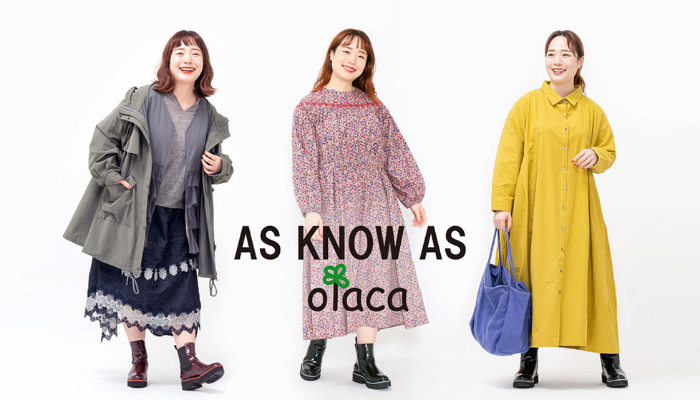 As know as olaca, natural fabrics, plus size japanese fashion store