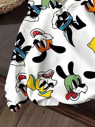 SHEIN EZwear Casual Minimalist Cartoon Graphic Print Loose Fit Women Sweatshirt, Suitable For Autumn/Winter, Plus Size 100+ sold