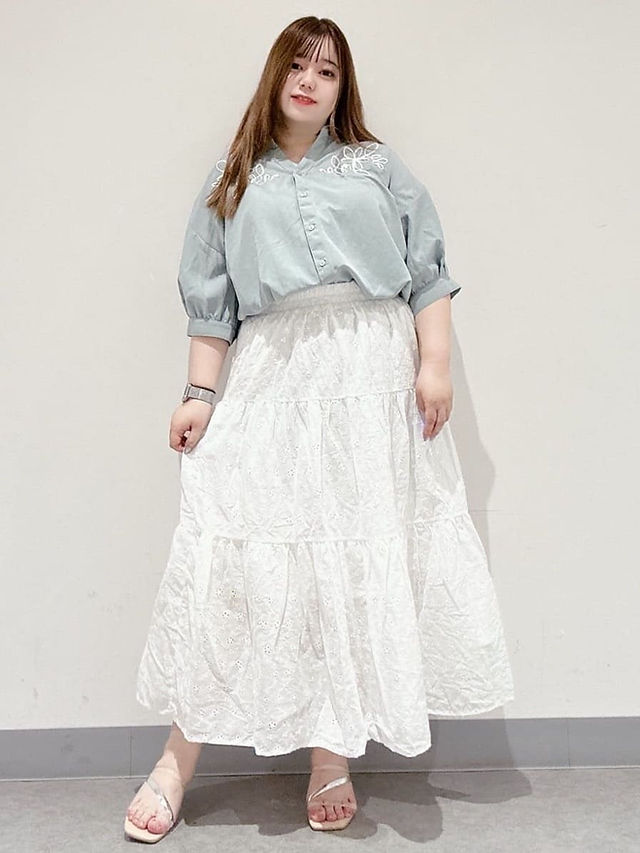 Embroidered skirt from Re-J Japan Plus Size fashion for summer 2025