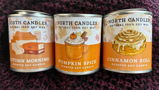 North Candles Japanese scented soy candles, autumn collection, pumpkin spice
