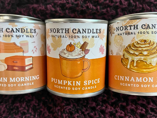 North Candles Japanese scented soy candles, autumn collection, pumpkin spice