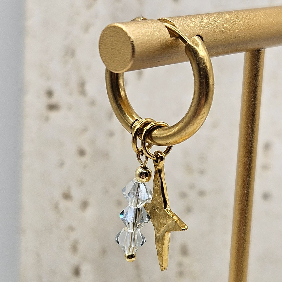 Miniature : Breloque - Cristal Blanc lagoon