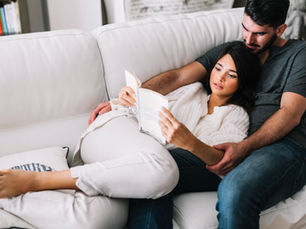 Couple reading together