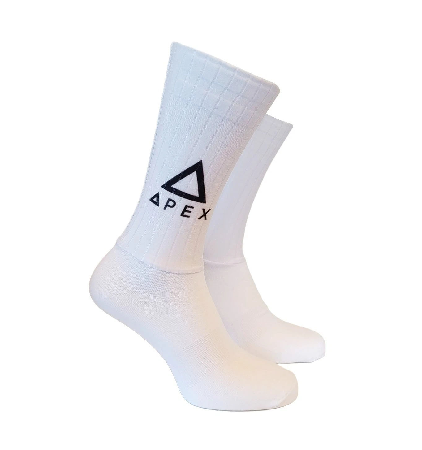 APEX Aero Racer Cycling Socks - White/Black