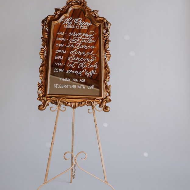 Wedding Program Mirror Rental