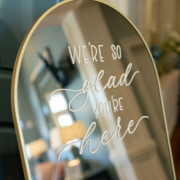 Mirror Signage for Wedding in South Carolina