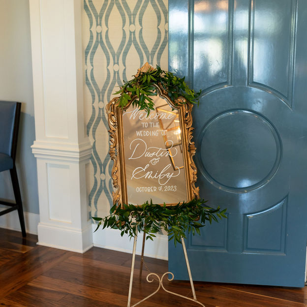 Mirror Signage for Wedding in South Carolina