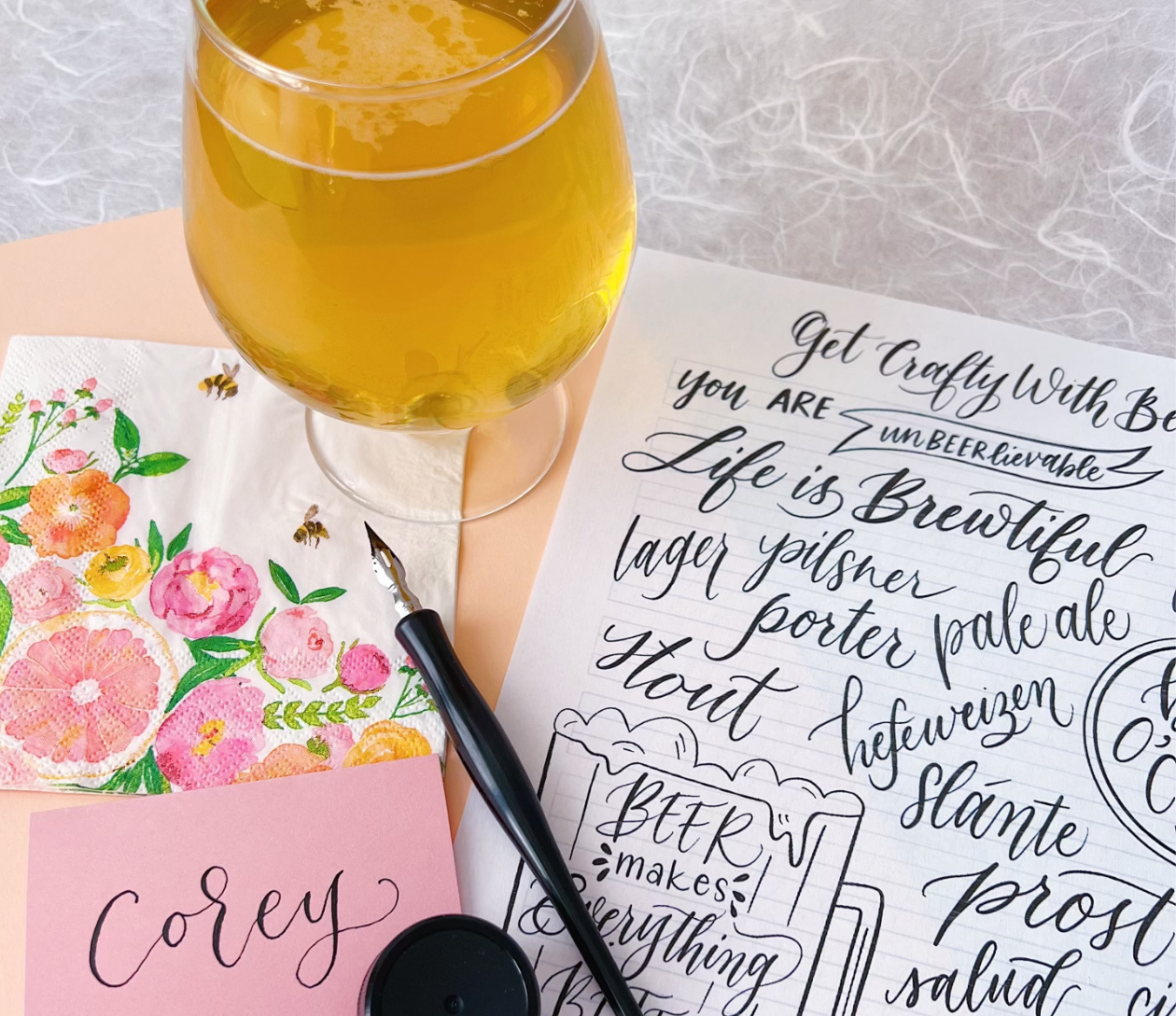 Beginner Pointed Pen Calligraphy at Home Team BBQ