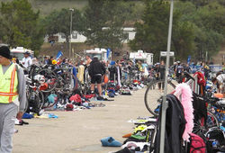 Wildflower Triathlon transition area