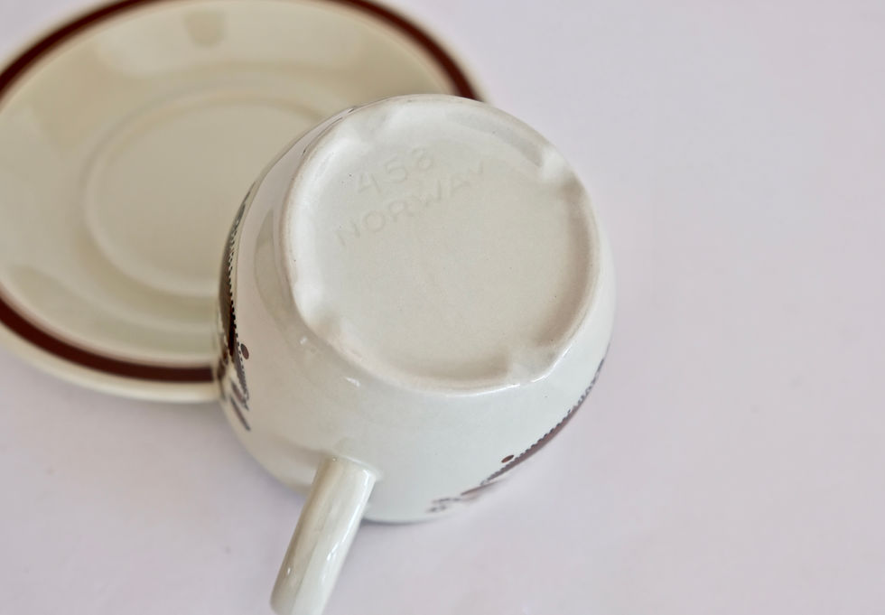 Thumbnail: Figgjo Flint "Hedda" Tea/Coffee Cups (Set of 6)