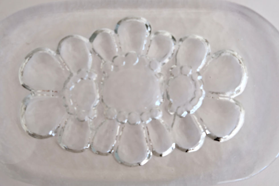 Thumbnail: Art Glass "Glasi Hergiswil" Butter Dishes (Each)