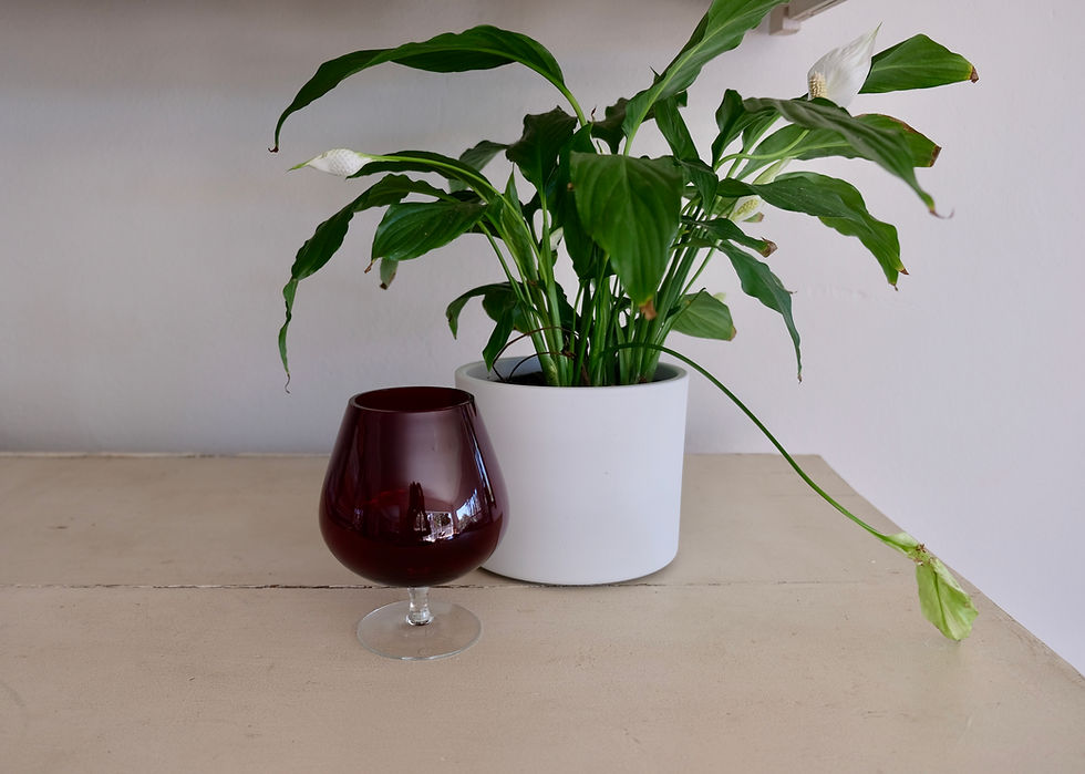 Thumbnail: Vintage Glass Goblet Vase