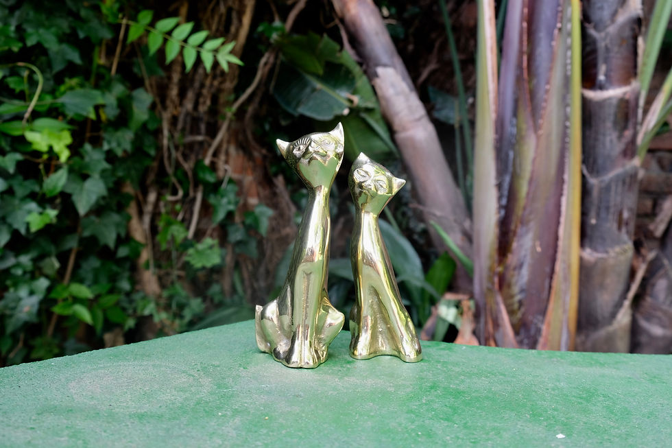 Thumbnail: Brass cats (Set of 2)