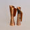 Thumbnail: Copper Vases with Teak Handles (Each)