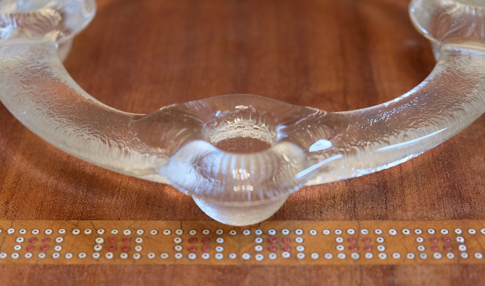 Thumbnail: Ice Glass Candle Holder by Pukeburg, Sweden