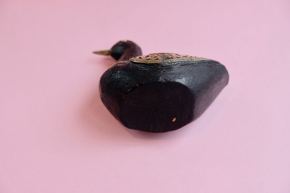 Thumbnail: Carved Bird with Brass Detail