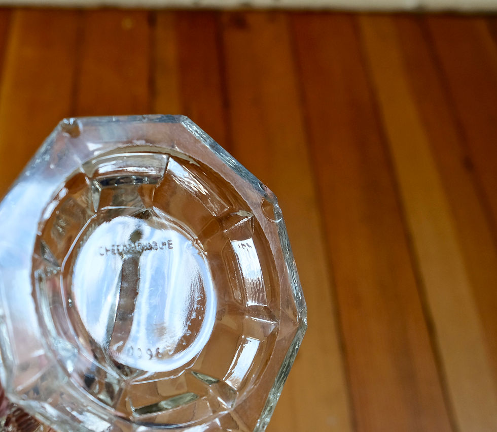 Thumbnail: Art-Deco Libochovice Glass Candle Holders (Pair)