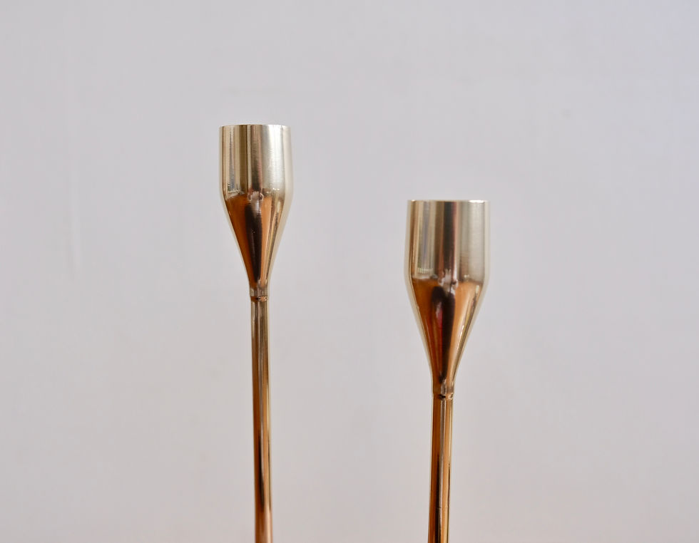 Thumbnail: Brass Candle Holders (Pair)