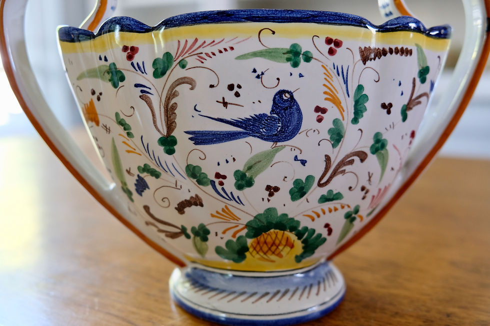 Thumbnail: Hand Painted Italian Boat Vase