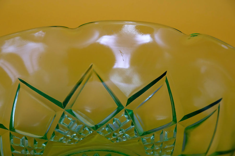 Thumbnail: Green Hazel Atlas Diamond Arches Bowl (R220)