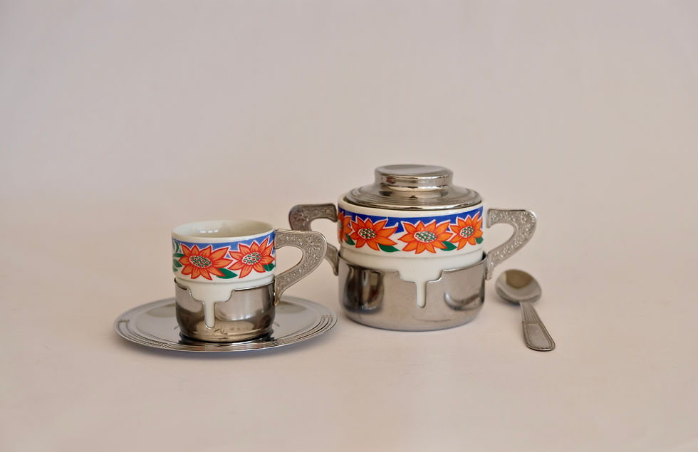 Thumbnail: Weidmann Espresso Cups (Set of 5) and Sugar Bowl