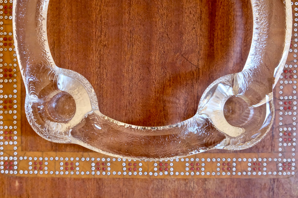 Thumbnail: Ice Glass Candle Holder by Pukeburg, Sweden