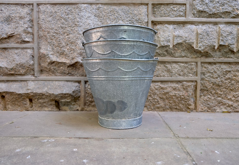 Thumbnail: Vintage Galvanised Steel Buckets (Each)