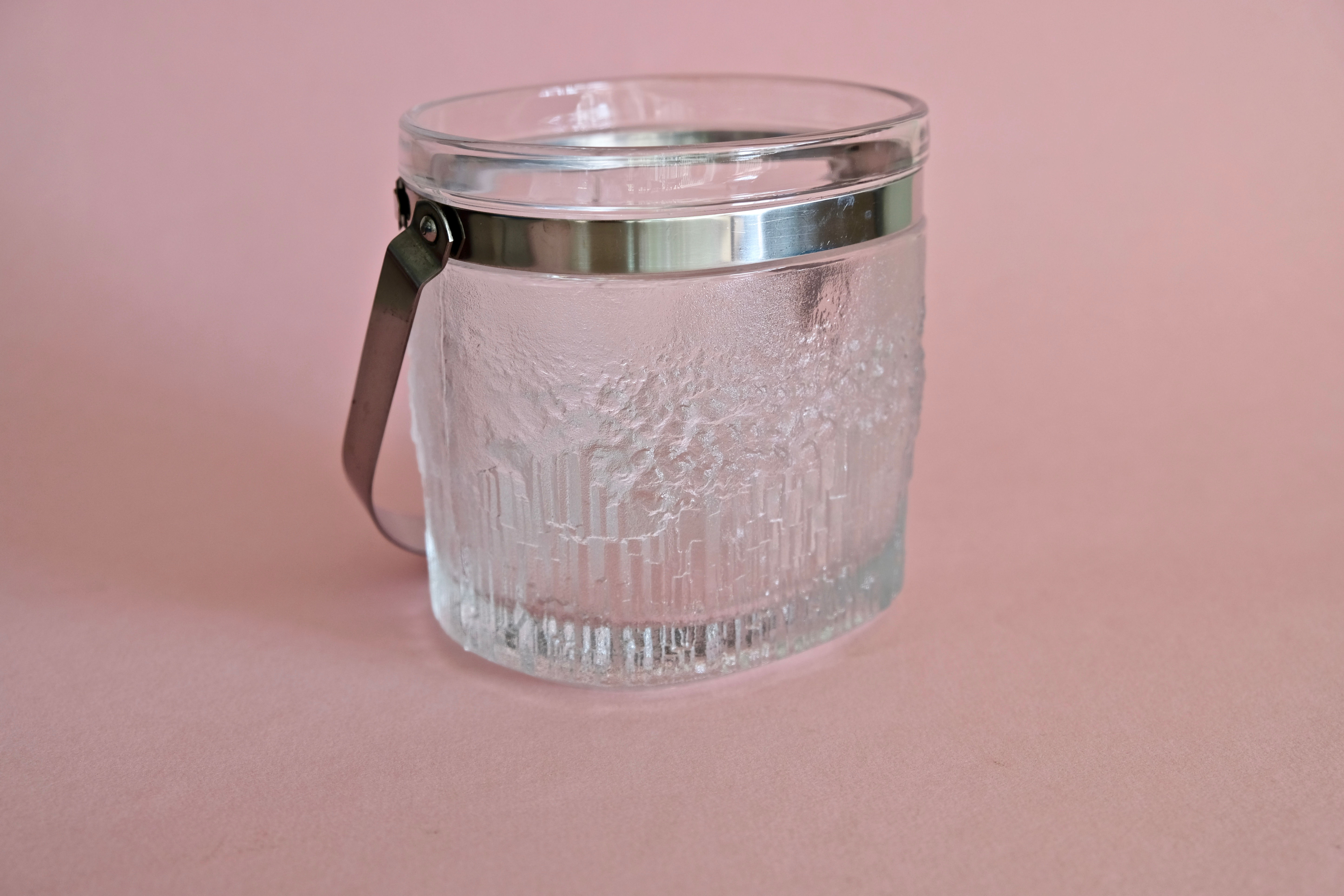 Vintage Ice Glass Ice Bucket