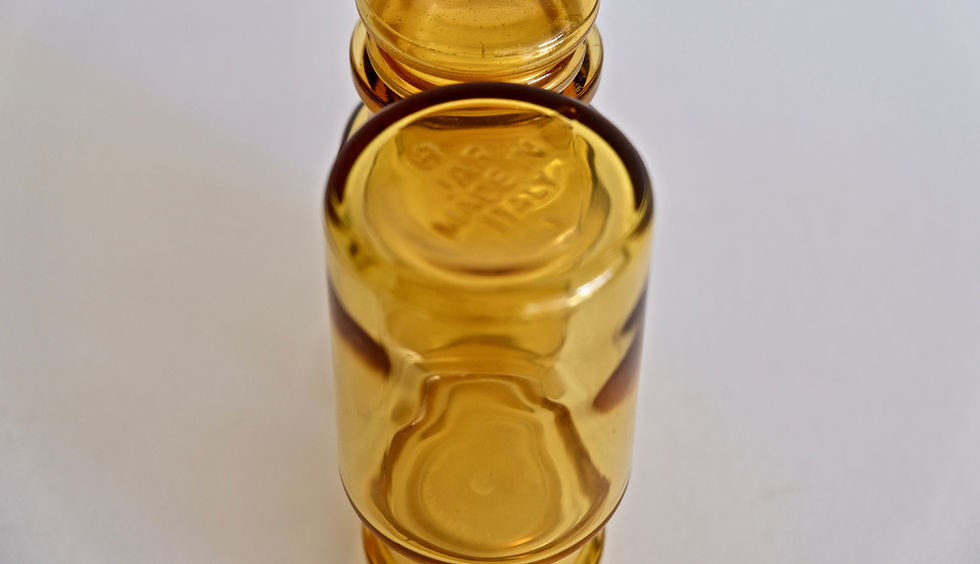 Thumbnail: Italian Amber Glass Storage Pots