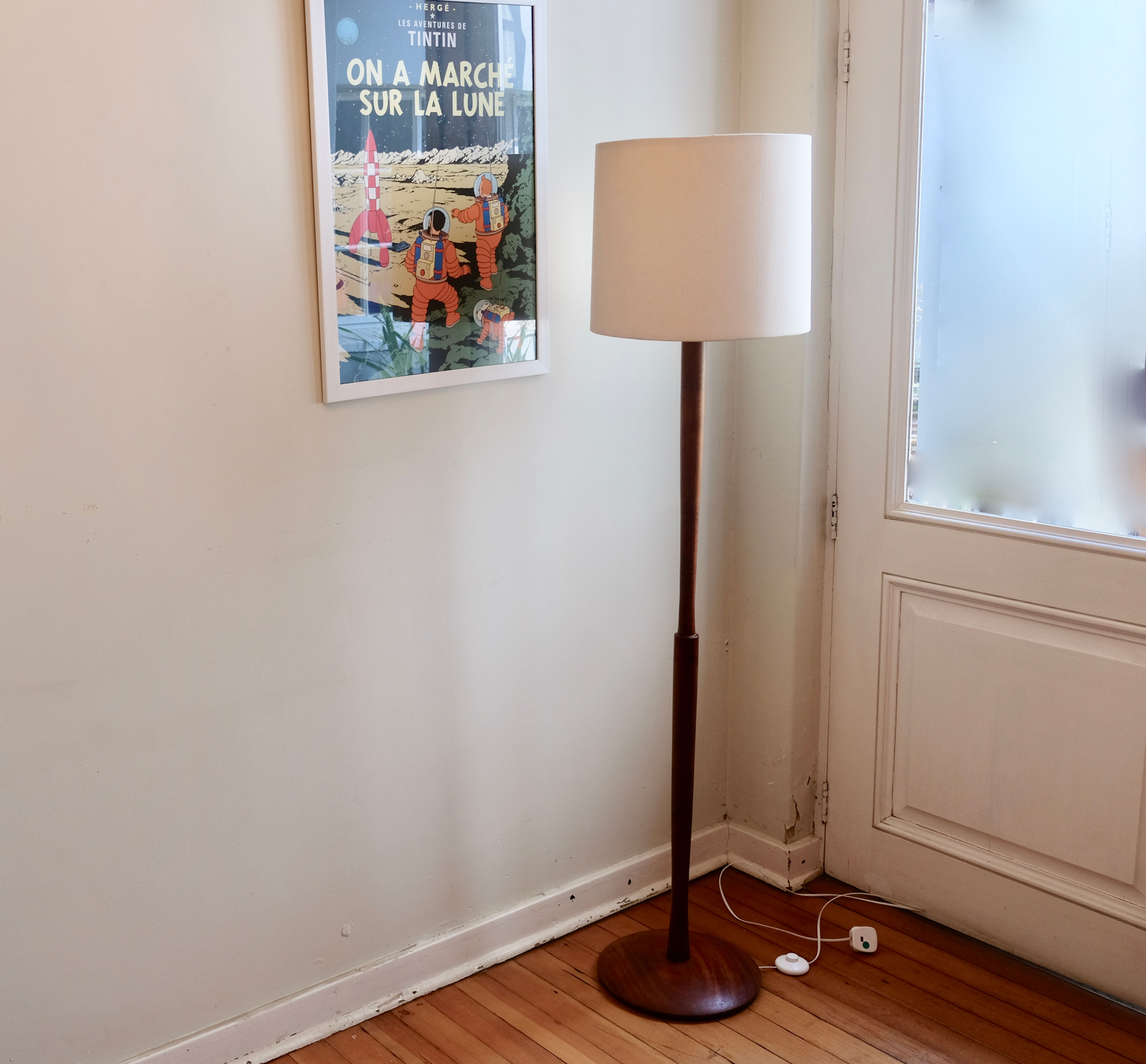 Wooden Mid-century Standing Lamp