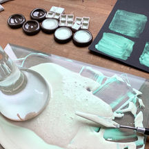 aquarelle artisanale, couleur, peinture, godet aquarelle, aquarelle métallisée