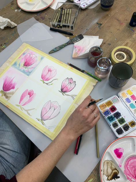 Atelier Monochrome, cours dessin, cours aquarelle, cours